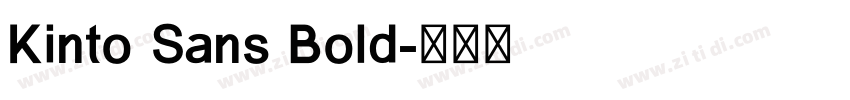 Kinto Sans Bold字体转换